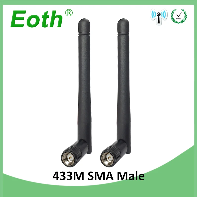 EOTH 433mhz antenna 3dbi sma male lora antene pbx iot module lorawan signal receiver antena high gain