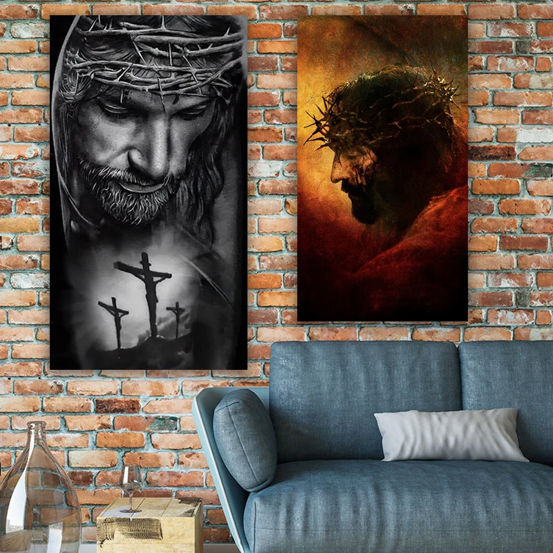 

Crown of Thorns Jesus Poster Home Decor Hd Printed Pictures Wall Christ Canvas Painting God Picture For Living Room Cuadros