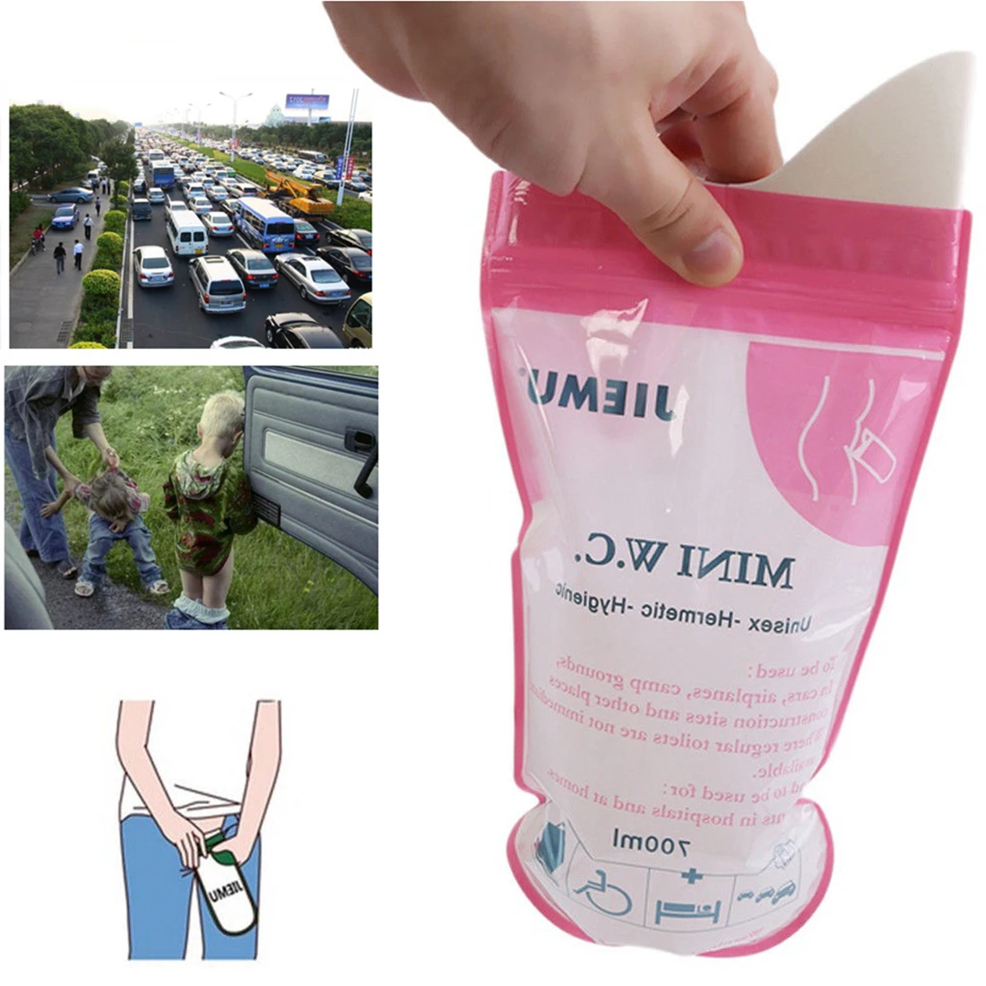 700 мл автомобильный мешок для мочи мешки рвоты мини-мобильные туалеты удобный