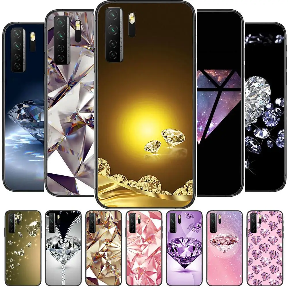 

Bright sparkling fashion diamond Black Soft Cover The Pooh For Huawei Nova 8 7 6 SE 5T 7i 5i 5Z 5 4 4E 3 3i 3E 2i Pro Phone Case