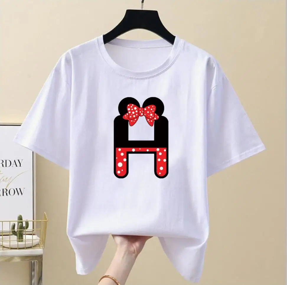 

Women's Letter Printed T-shirt Girl Harajuku Short-Sleeved O-Neck Tees Shirt Female Summer Tee Top Femme Tshirt,Drop Ship