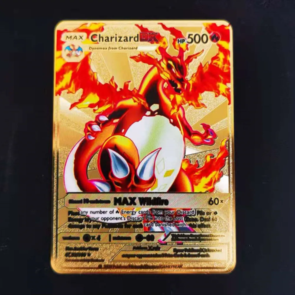 Juego de cartas de Pok&eacute;mon de Metal para ni&ntilde;os, colecci&oacute;n de juguetes de Anime, regalo de Navidad, Mewtwo GX MEGA V & Vmax-4