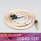 LN007470 6,5 мм 4,4 мм 2,5 мм XLR Сделано в Китае 16 Core OCC Посеребренная смешанный кабель для наушников для Audio-Technica ATH-R70X