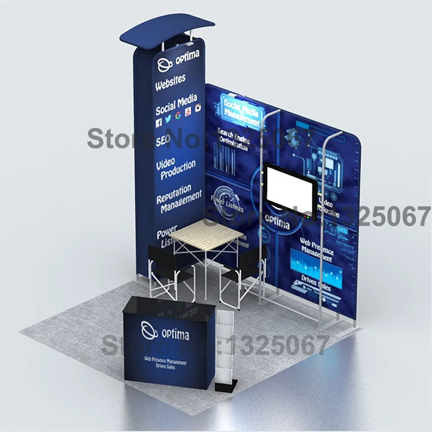 10 футов * портативная Натяжная ткань стенд выставочные системы наборы для