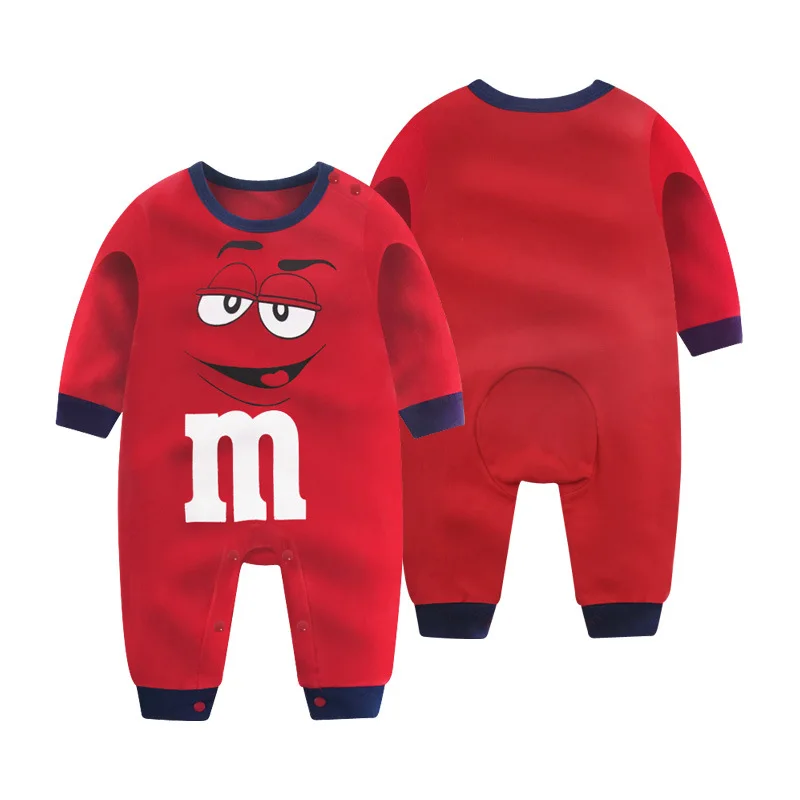 Комбинезоны хлопковые с длинным рукавом для маленьких мальчиков 0 18