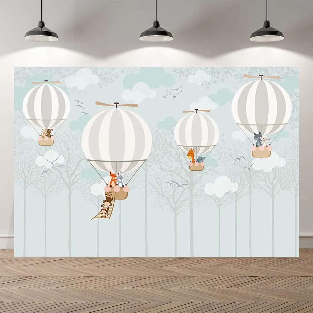 

Seekpro Photography Background sky cloud balloon party cartoon kids happy birthday party baby shower Backdrop Photo Photocall