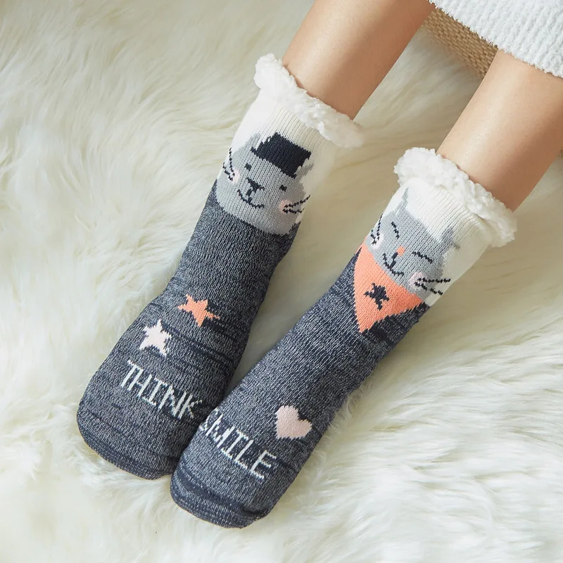 

Christmas Socks Women Winter Floor Socks 300 Pairs Per Set Snow Socks Thick Plus Velvet Home Carpet Sleep Socks