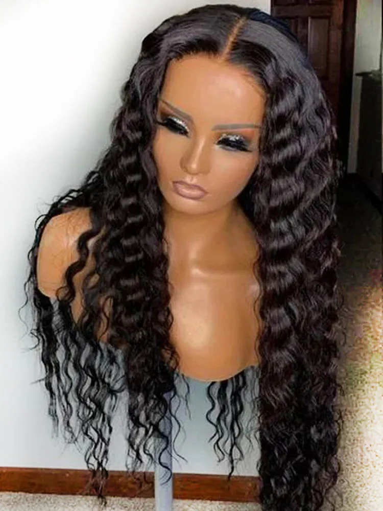 Глубокая волна волос парик человеческих 10 28 дюймов бразильские 13x4 бесклеевой