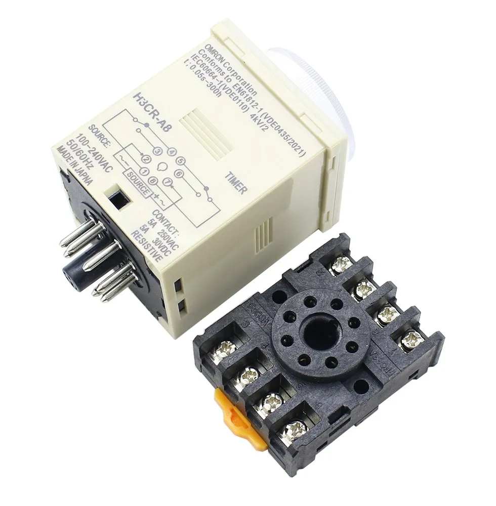 H3CR A8 8 pin Реле времени/Таймер 100 240 В переменного тока универсальный|time relay|8 relaytimer