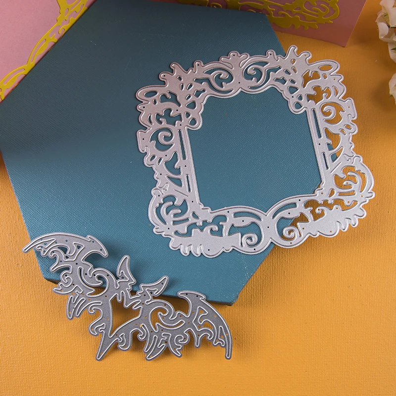 Металлические Вырубные штампы полый каркас вырезанная форма в виде дракона