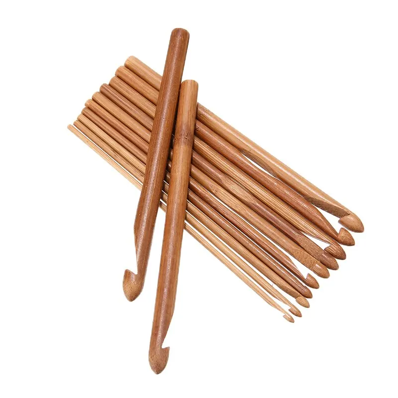 12 размеров инструменты для вязания свитеров из бамбукового дерева иглы