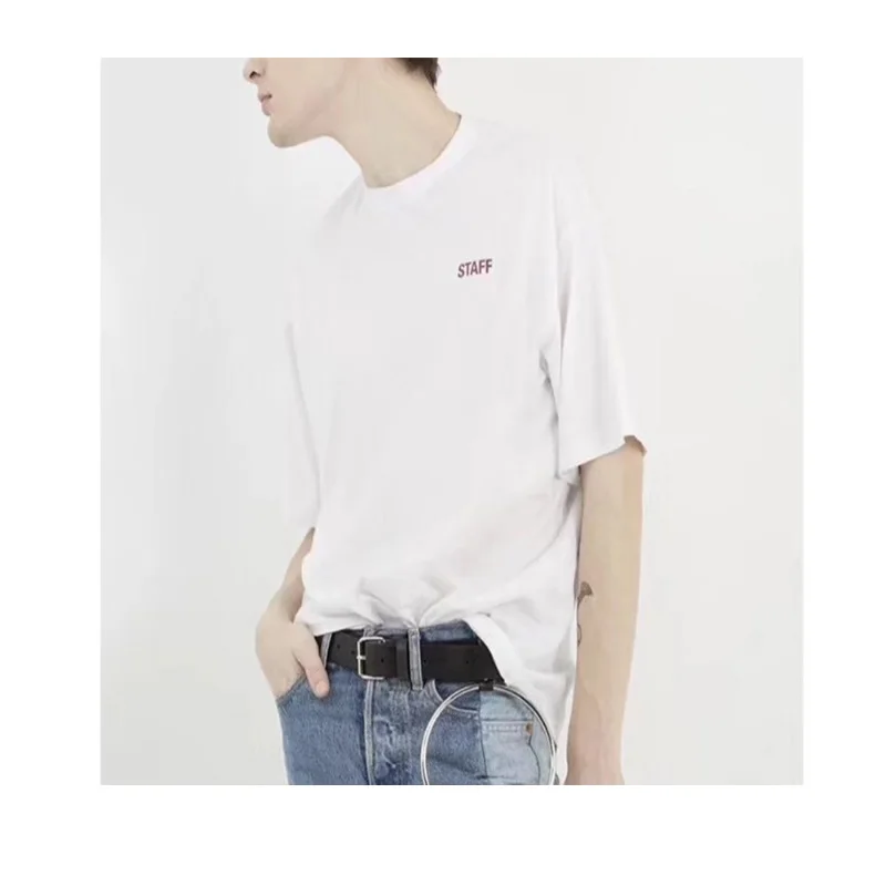 

Vetements T-shirt Men Women Oversize Orange Purplr Logo Embroidery Hip Hop VTM T Shirt Wash Tag