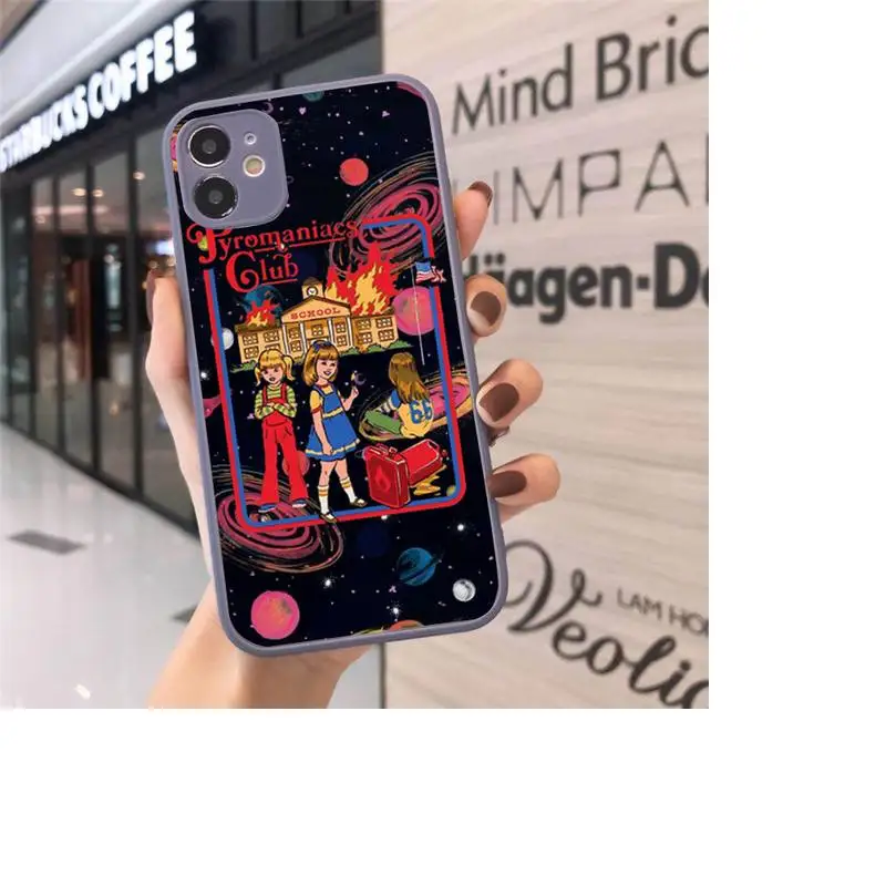 

Alien horror space halloween Phone Case Matte Transparent for iPhone 7 8 11 12 s mini pro X XS XR MAX Plus cover funda