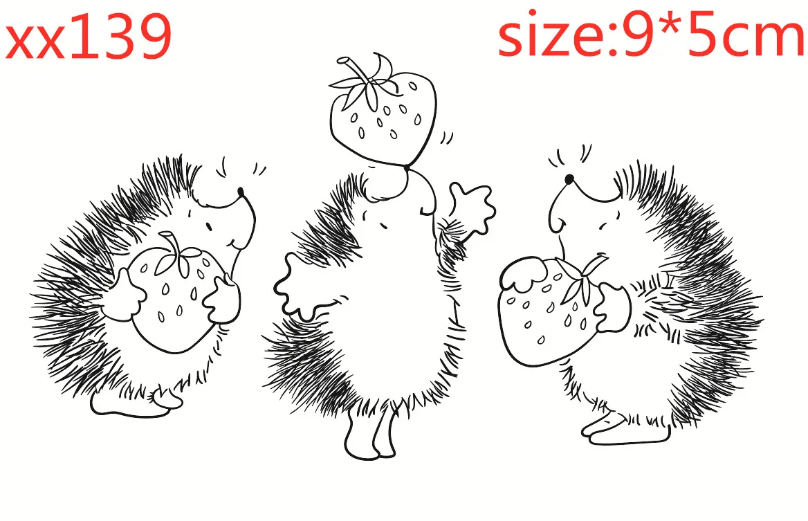 

Hedgehog Pattern Transparent Silicone Stamp And Metal Die/Seal For DIY Scrapbooking/Photo Album Decorative Clear