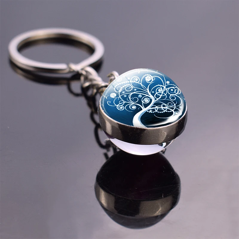 Брелок Древо жизни со стеклянным шариком модные аксессуары художественный