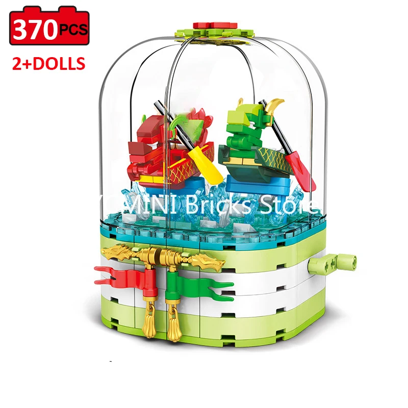 Sembo блок конструктор Модель белый Ангел светильник вращающаяся коробка вишня в