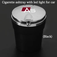 for audi a5 sportback spoiler b8 b9 car accessories car ashtray with blue led light metal liner car logo styling accessorie