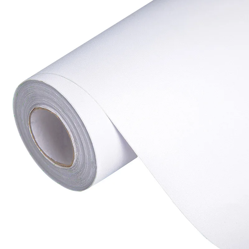 white wallpaper self adhesive pvc wallpapers kitchen simple film renovation wardrobe door cabinet table furniture home decor free global shipping