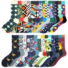 Новый Счастливый дизайн смешные мужские носки с узором 