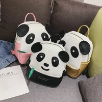2021 hot cartoon cute panda backpack childrens schoolbags primary school pu leather small backpack for girls lovely daypacks