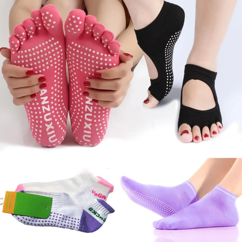 

Anti-Slippery Yoga Socks for Women Finger-Separated Sport Socks Breathable Yoga Accessories Ankle-Length Ladies Socks U418