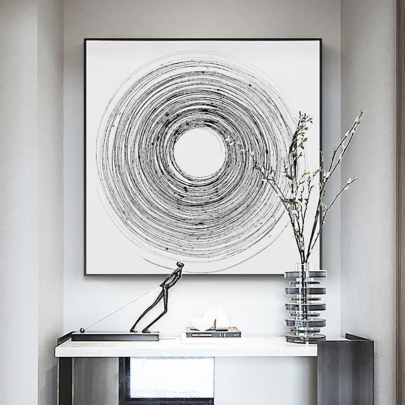 Абстракция пейзаж Вихрь граффити деревянное дерево кольца Холст Картина диван