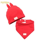 Детская шапка и шарф Hylidge для новорожденных 0-3 месяцев для мальчиков класс А хлопковая стандартная детская нагрудник хлопковая шапка с шинами для новорожденных
