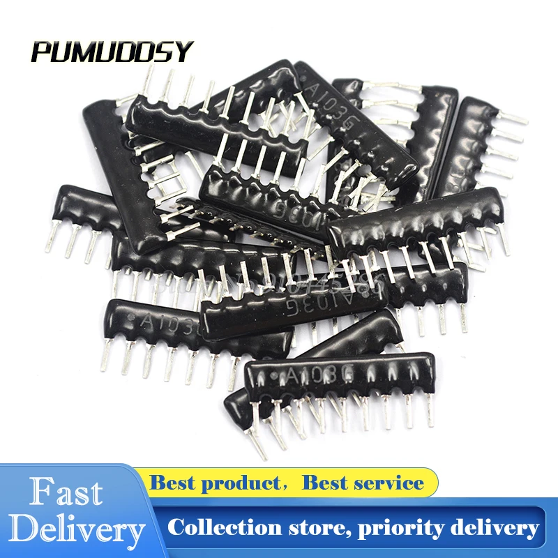 

30PCS A09-331J DIP Exclusion Network Resistor Array 9Pin 330 ohm A331J 330R Resistance Network Array