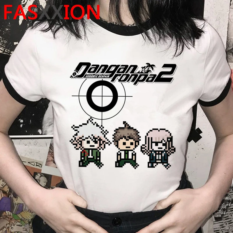 Топ Ouma Kokichi Danganronpa Женский летняя белая футболка с принтом для пар винтажный