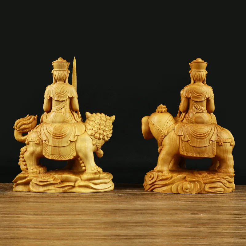 Деревянная Статуэтка манджури самантабхадра Бодхисаттва современное искусство