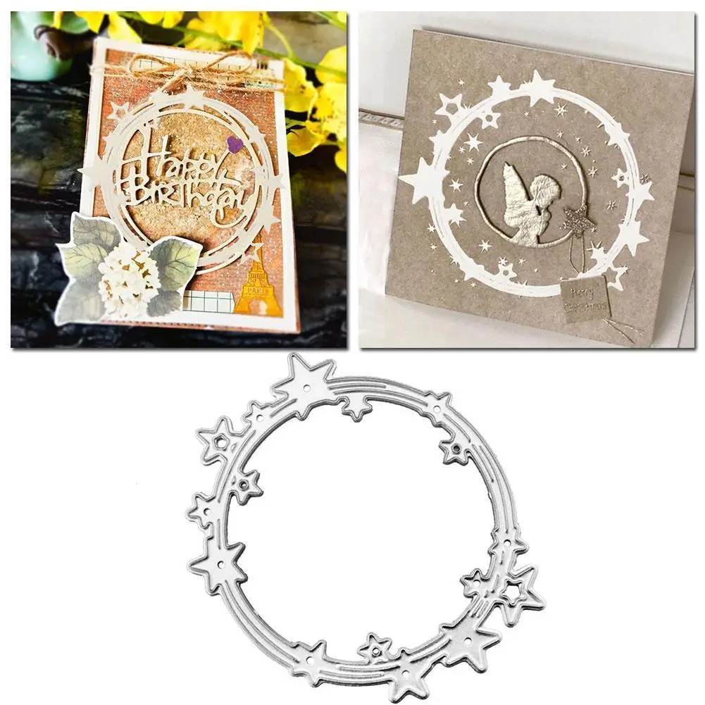 

Star Circle Cutting Dies Metal Carbon Steel Handmade Paper Embossing Mold Scrapbooking Card Making Decoration Craft Accessories
