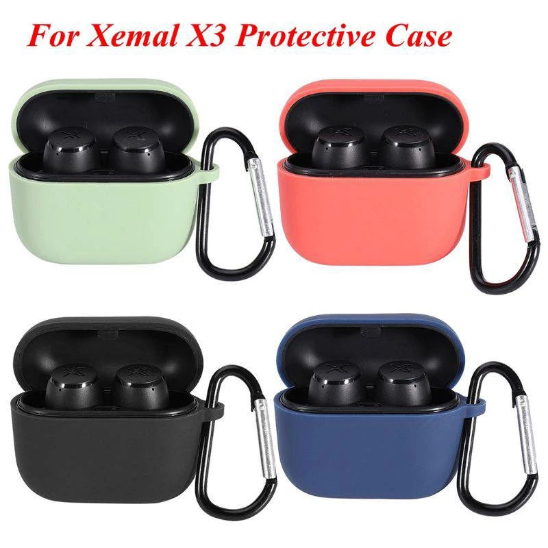 

Case For Edifier X3/X3 plus Case (MiniBuds) True Wireless Stereo Earphones Bluetooth Case Candy Color Silicone Shell With Hook