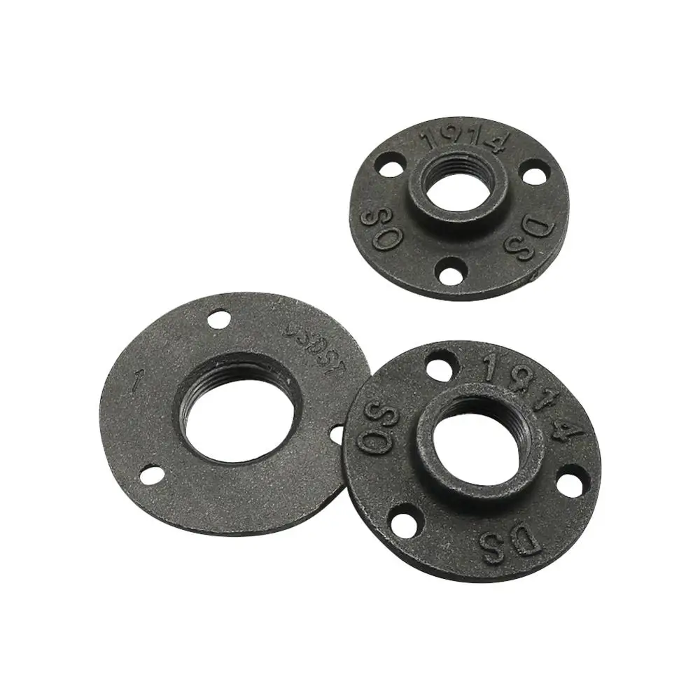 Декоративный ковкий чугунный пол/настенный фланец черная чугунная арматура для