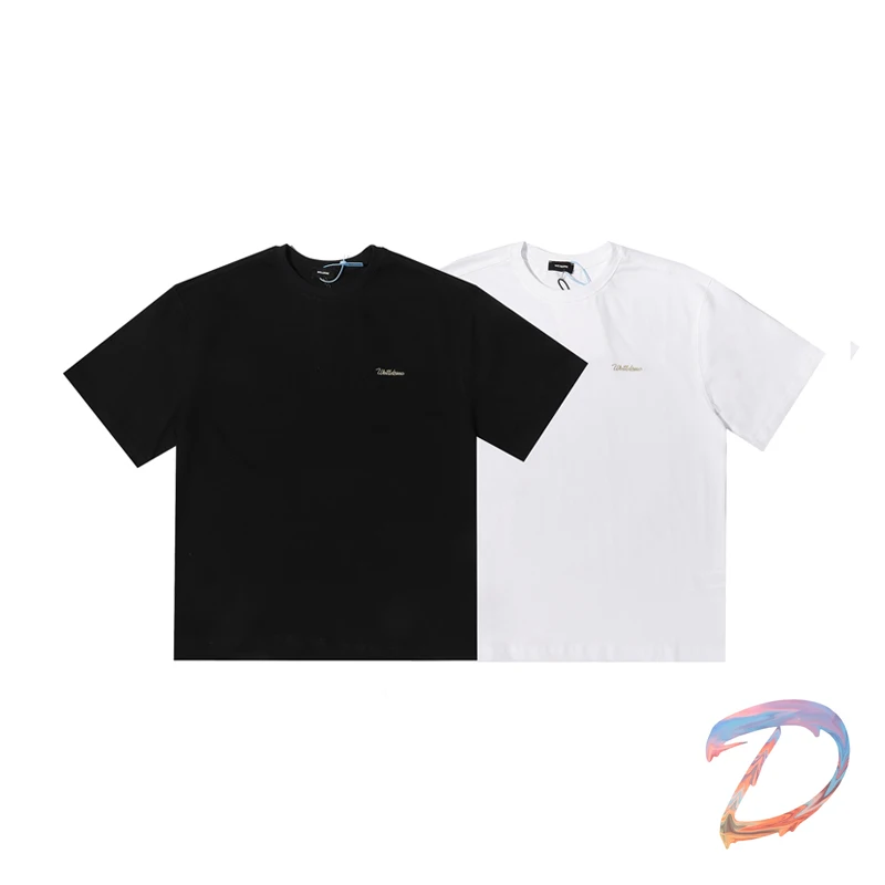 

Welldone T-shirts High Quality Round Neck Embroidered Logo Men's Clothes Women's T Shirt Welldone Cotton Fashion Casual T Shirt