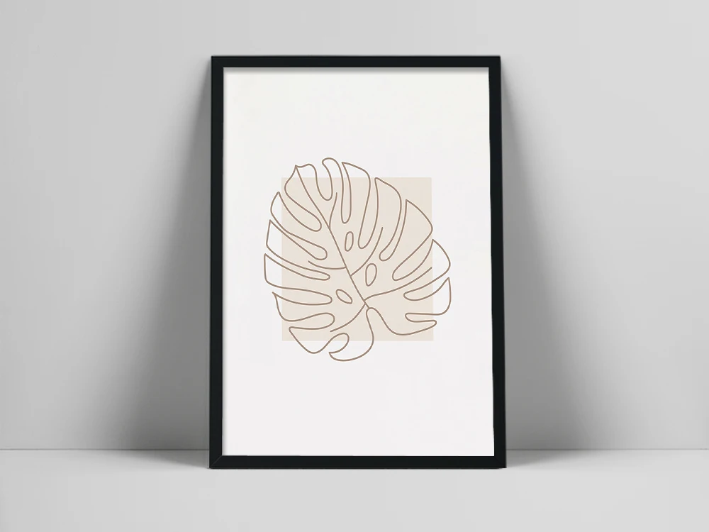 

Neutral Monstera Art Print | Minimal Botanical Poster | Tropical Wall Art | Modern Plant Poster | Scandinavian ne Art | Wa| Nara