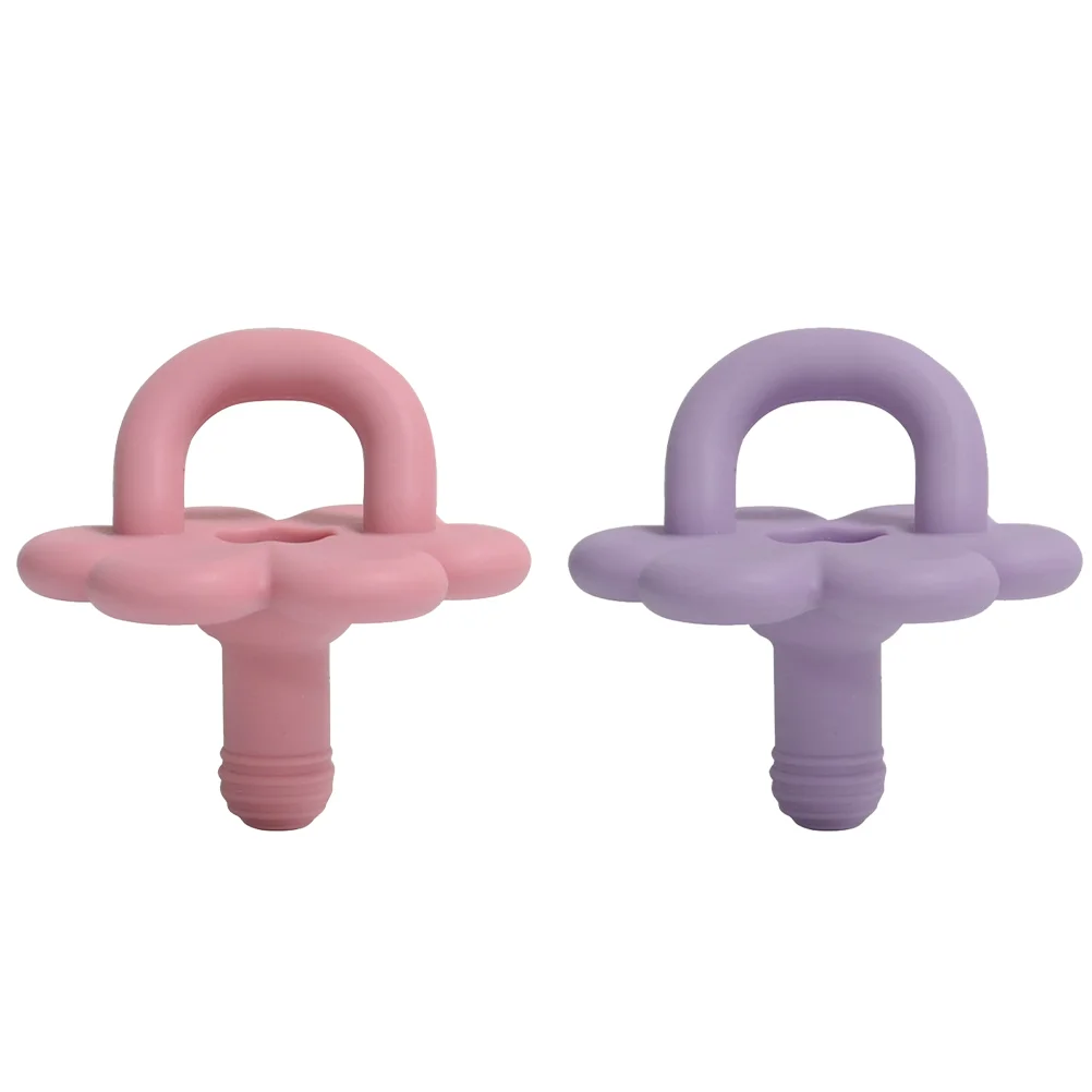

2pcs Silicone Nipples with Flower Pacifiers Soothing Pacifiers