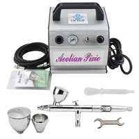 ophir 0 3mm dual action airbrush kit with air compressor gravity paint gun for hobby body paint cake decoration _ac088006