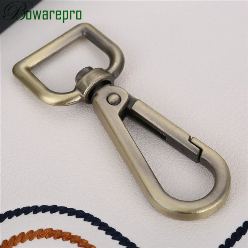 16mm Bronze Bowarepr 16 38 мм и нержавеющая сталь металлический корпус Кожаная сумка Сумки из натуральной кожи кошелек ремень через плечо застежкой зажим пусковое устройство брелок-карабин для ключей брелок для ключей цепи для собак воротник оснастки - Цвет: 16mm Bronze