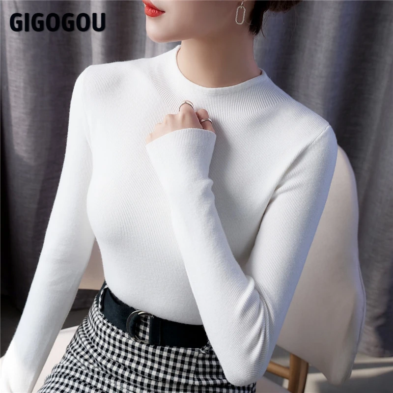 Пуловер женский трикотажный с длинным рукавом на осень/зиму | Женская одежда