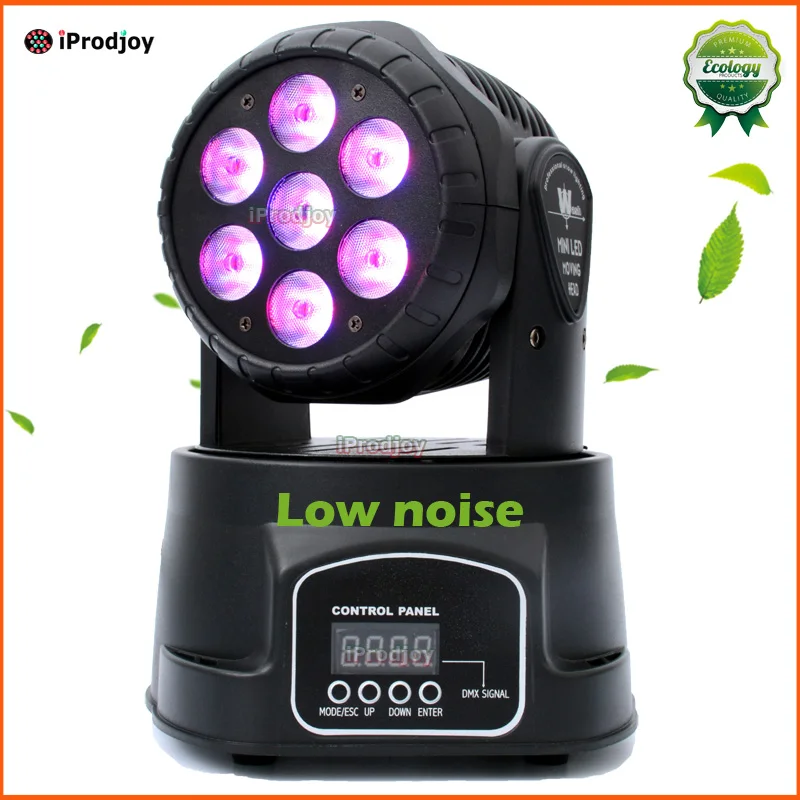 Светодиодный движущаяся головка 7x12 Вт Dmx Dj Rgbw Диско Мини Музыкальный звуковой