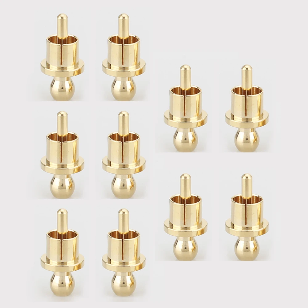 8 шт. позолоченный штекер RCA Короткий разъем электрической цепи Phono защитный