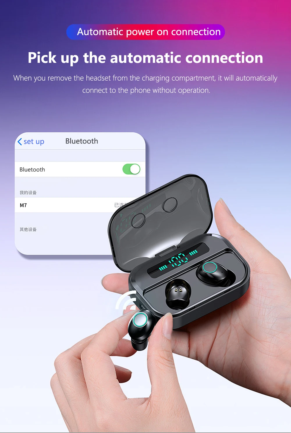TWS Bluetooth 5,0 наушники стерео беспроводные Earbus мини HIFI спортивные наушники игровая гарнитура с 2200 мАч power Bank для всех телефонов