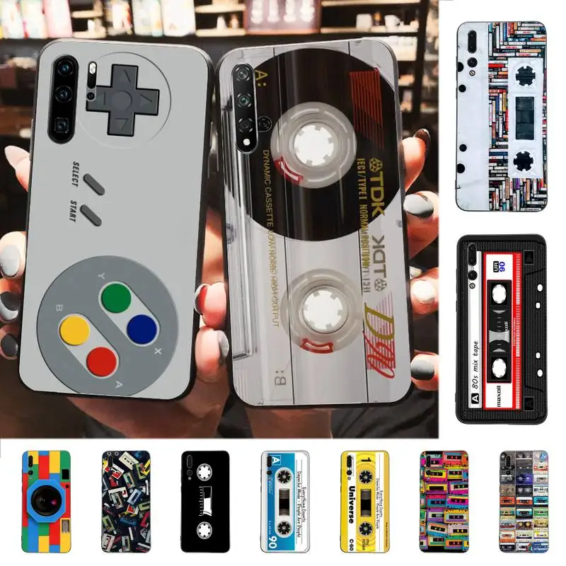 

Yinuoda Camera Cassette Music Phone Case for Huawei P30 40 20 10 8 9 lite pro plus Psmart2019