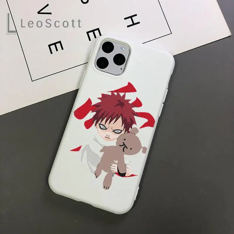 

Japan Anime NARUTO Gaara Phone Case Candy Color for iPhone 11 12 mini pro XS MAX 8 7 6 6S Plus X 5S SE 2020 XR