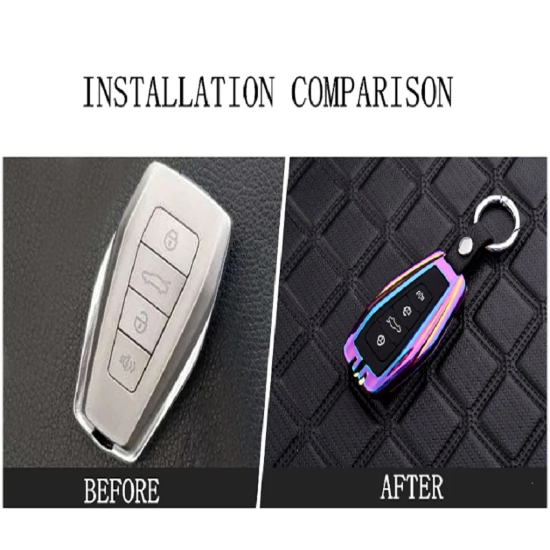 Цинковый сплав кварцевая Автомобильная клавиша чехол для Geely Emgrand EC7 RV Atlas Boyue NL3 EX7