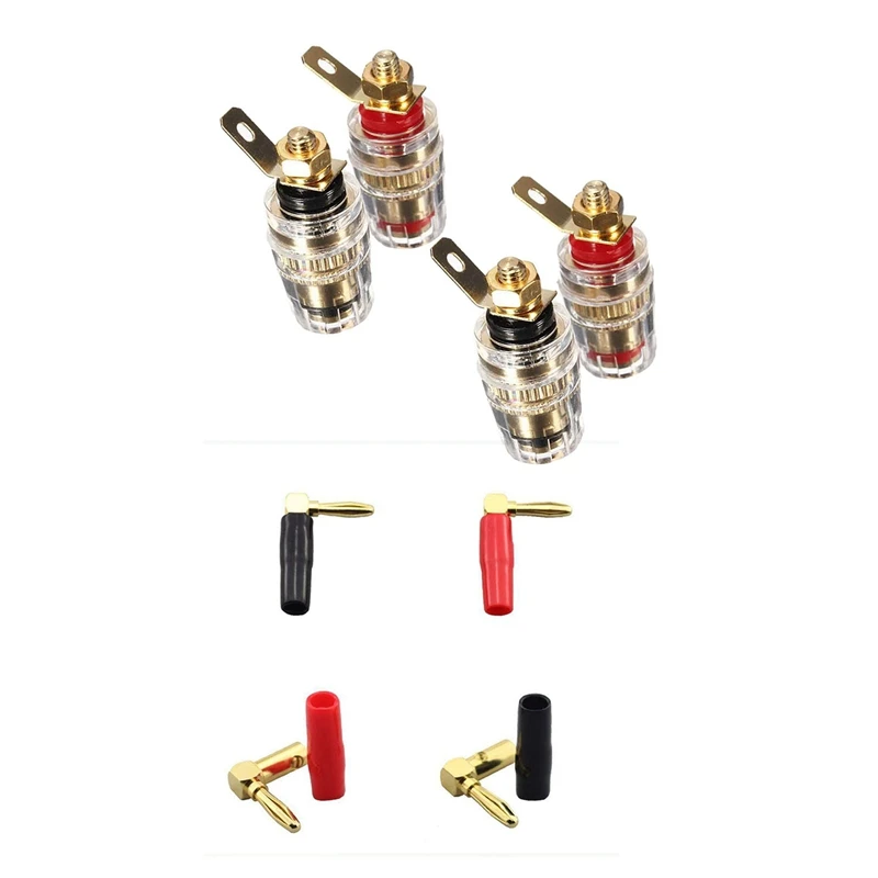 4 шт. усилитель спикер терминал связывания пост мм разъем типа &quotбанан&quot и 4x