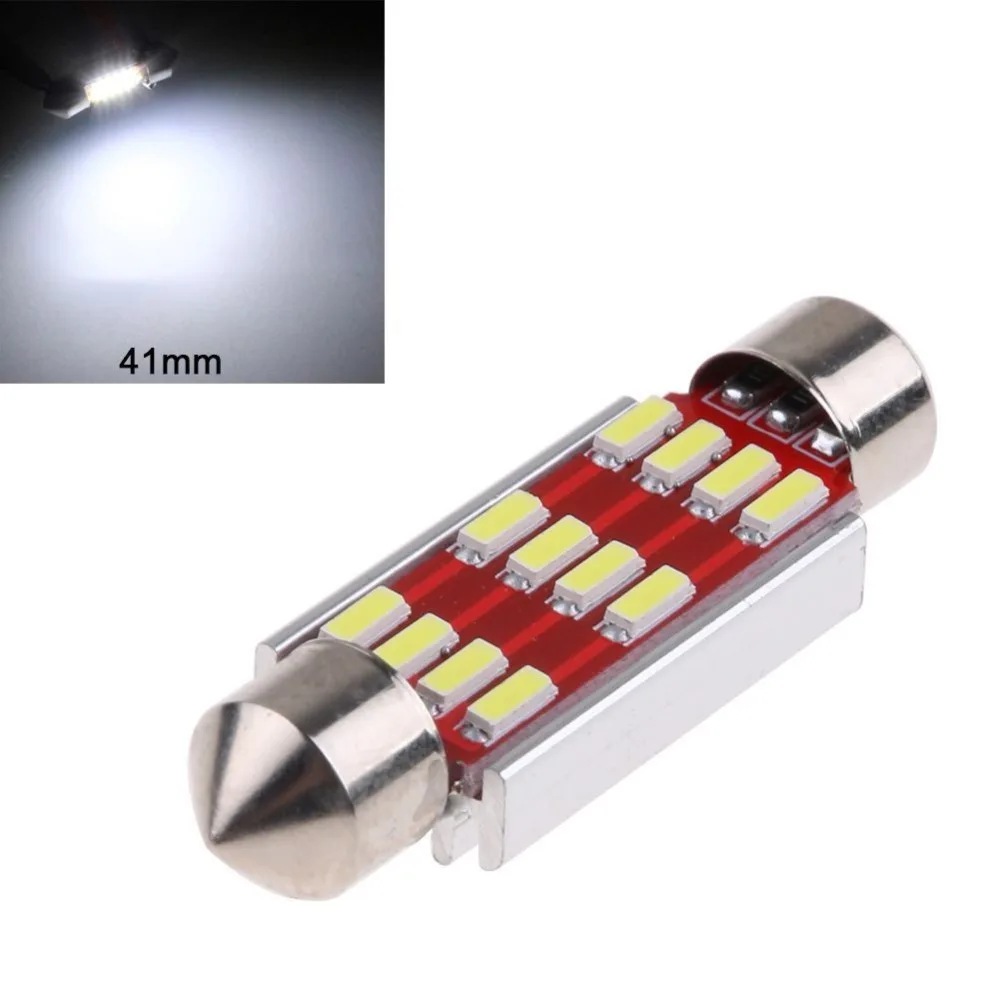 10 шт. 31 мм 36 мм/39 мм/41 мм C5W C10W 12 SMD 4014 светодиодный лампочки Canbus Error Free автомобильный фестонный лампы интерьер светильник
