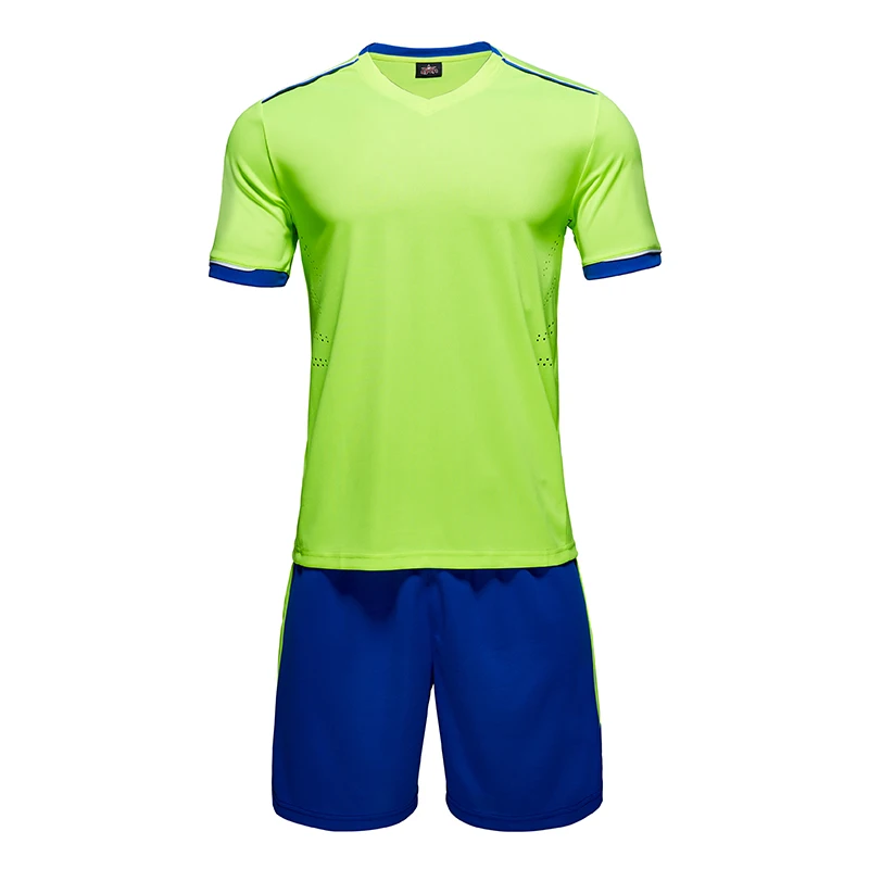 Мужская зеленая футбольная майка с коротким рукавом комплект для взрослых