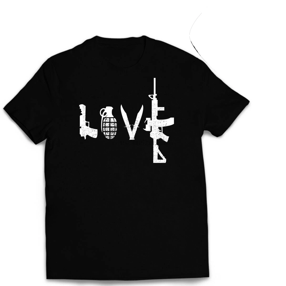 Love guns футболка 2nd amgrade Pro Rights пистолет Grensadde винтовка MIlitadry Army|Мужские футболки| |
