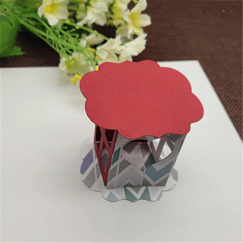 Коробка ворот 3D рамка металлические режущие штампы трафареты для скрапбукинга DIY